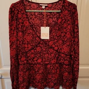 Womens v neck blouse